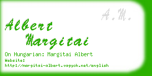 albert margitai business card